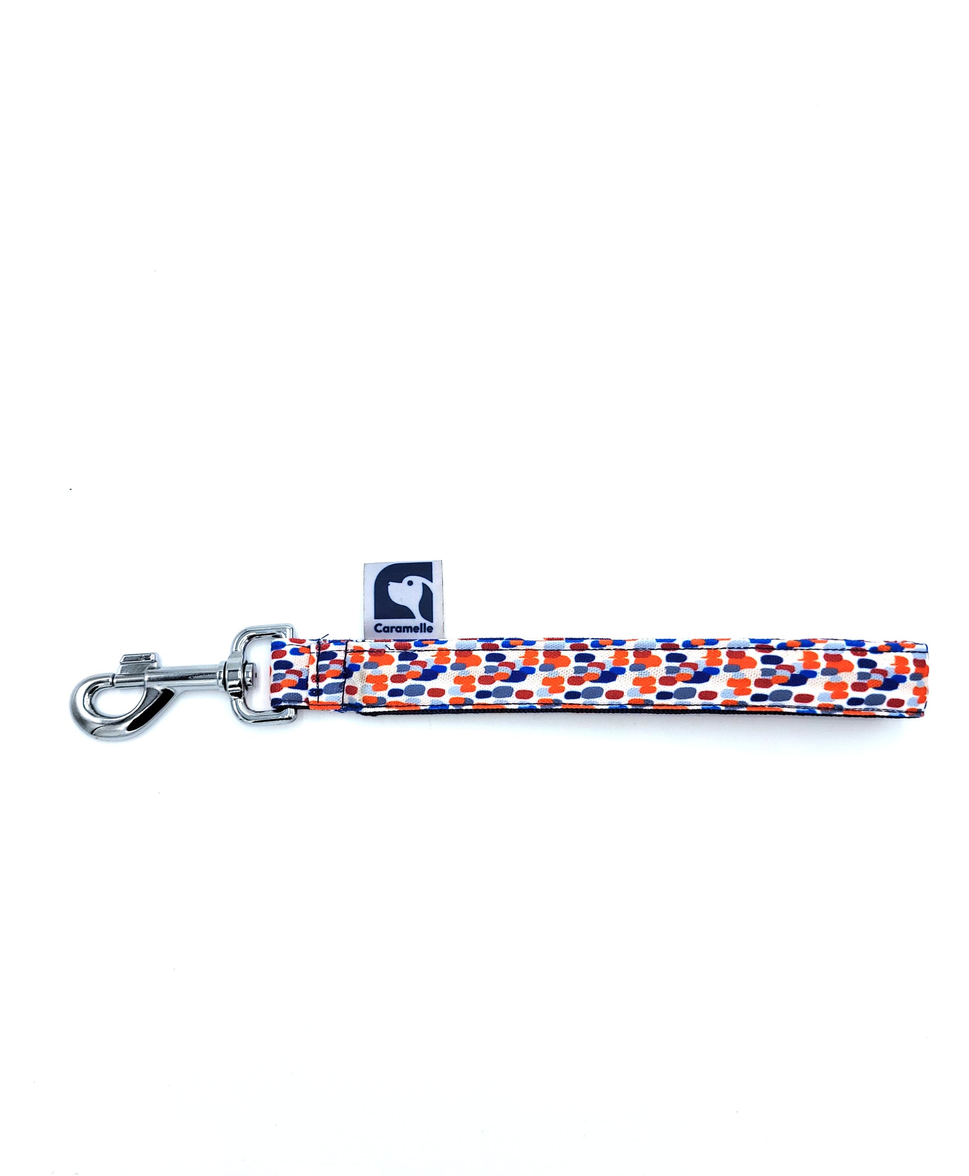 Anse stylé pour petit et grand chien bleu, blanc et rouge made in france de french caramelle collection tacheté France