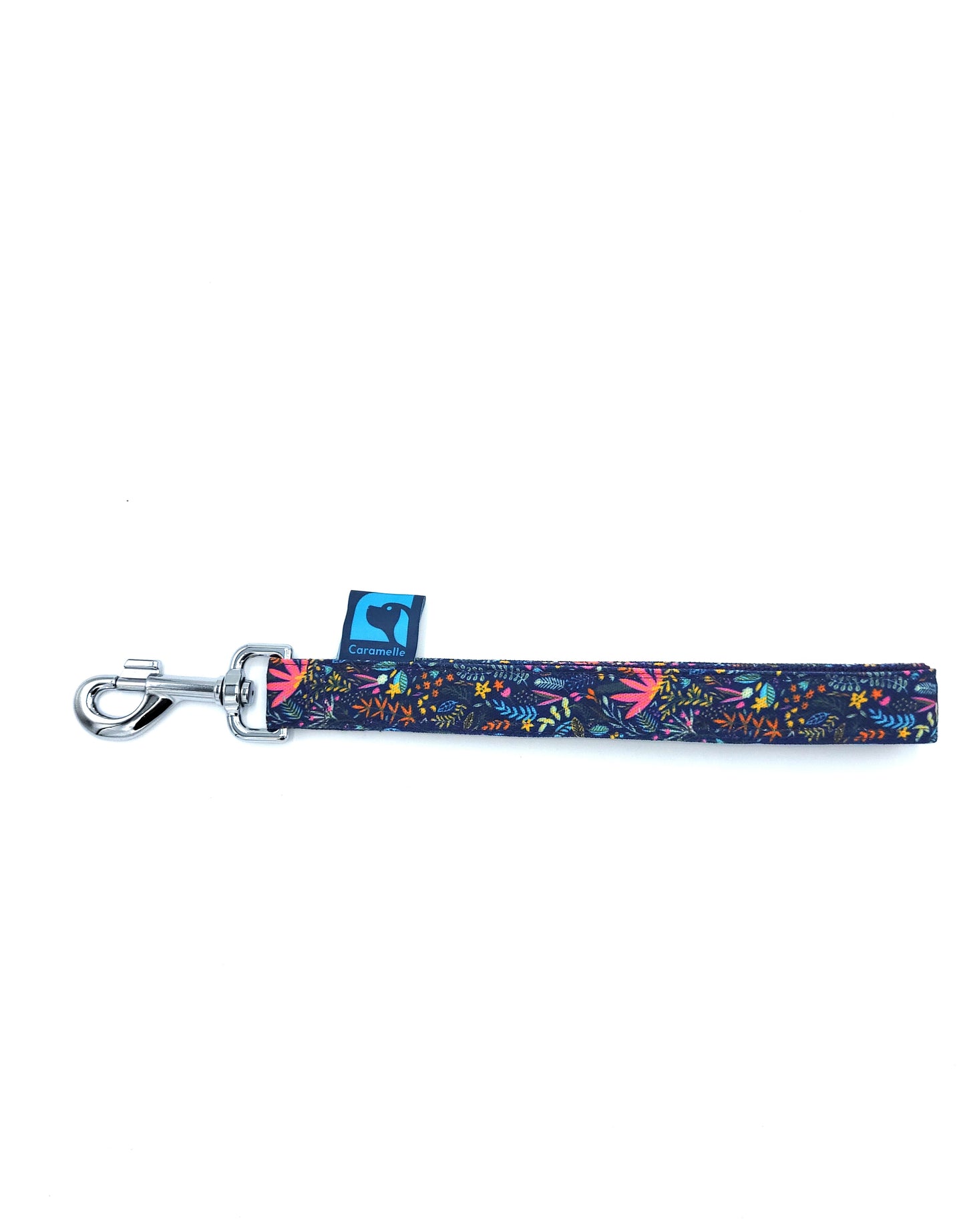 Anse stylé pour petit et grand chien bleu marine, violet et bleu foncé de french caramelle collection flowerette marine