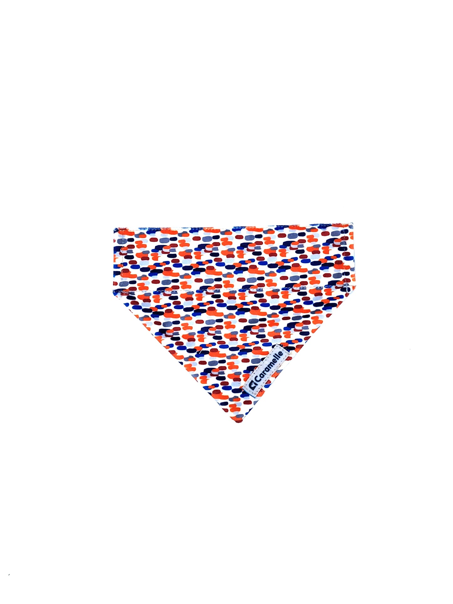 Bandana stylé pour petit et grand chien bleu, blanc et rouge made in france de french caramelle collection tacheté France