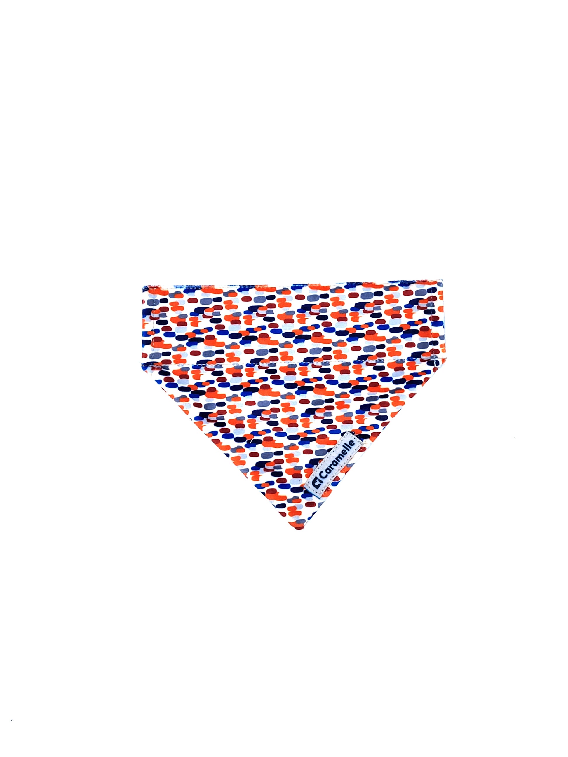 Bandana stylé pour petit et grand chien bleu, blanc et rouge made in france de french caramelle collection tacheté France
