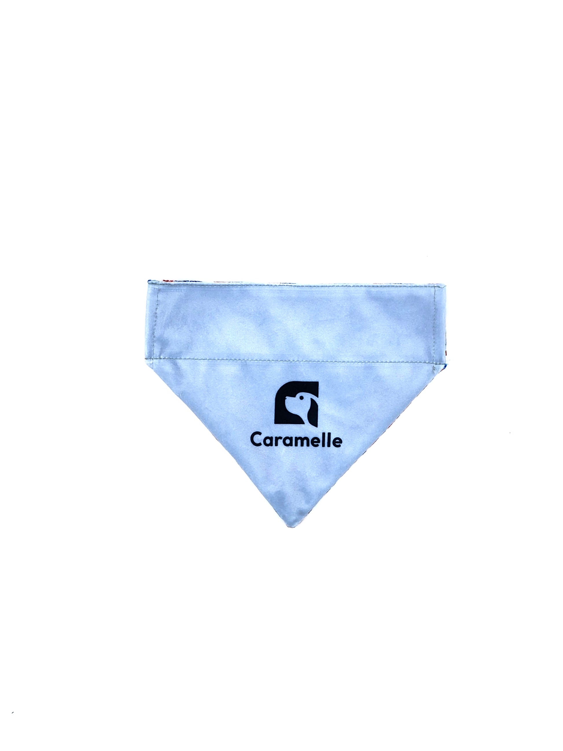Bandana stylé pour petit et grand chien bleu, blanc et rouge made in france de french caramelle collection tacheté France