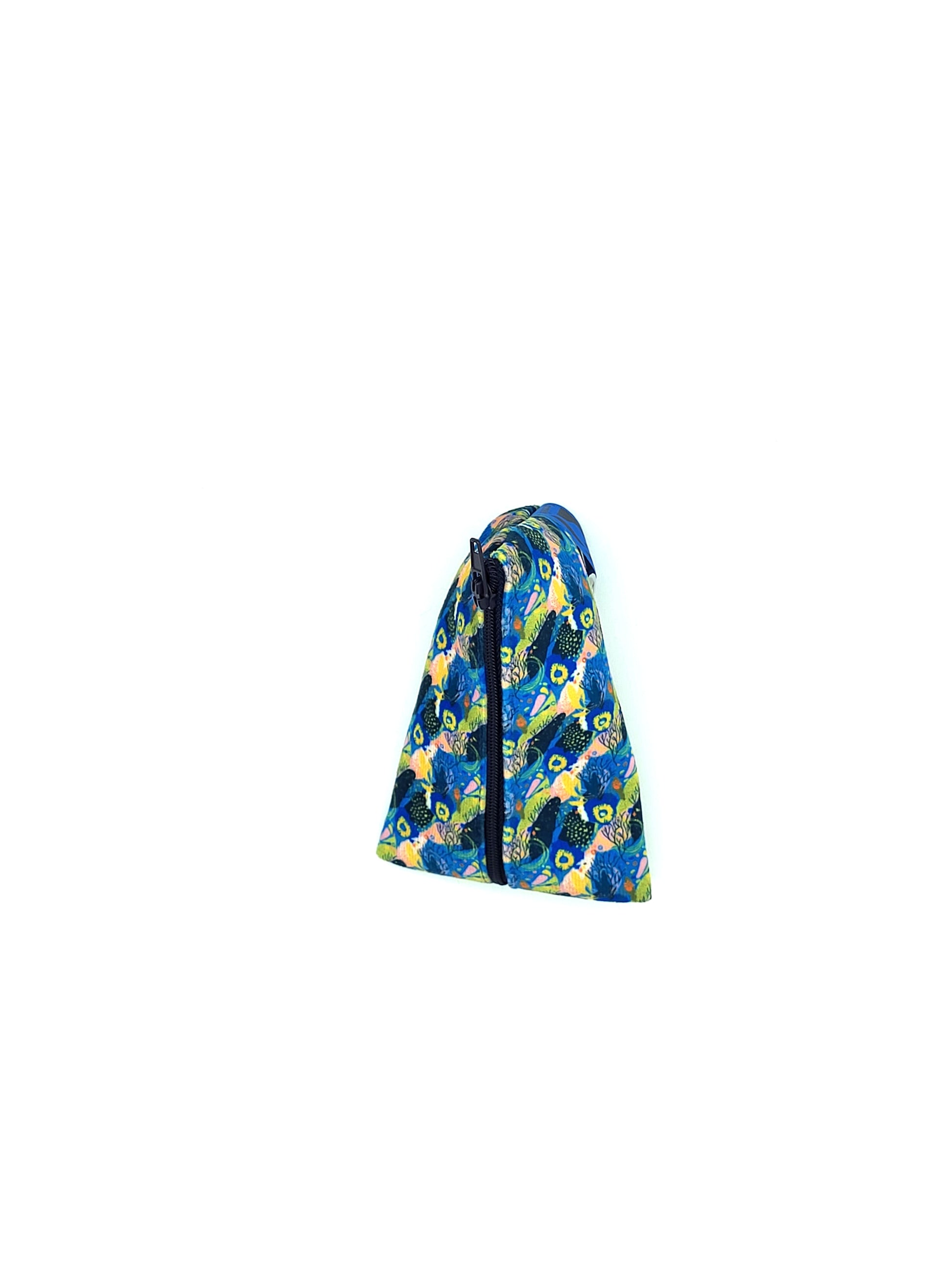 Berlingot stylé pour petit et grand chien bleu, vert et jaune de french caramelle collection coeur bleu