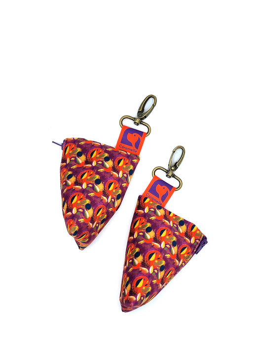 Berlingot stylé pour petit et grand chien orange, violet et jaune de french caramelle collection verdoyant-violet