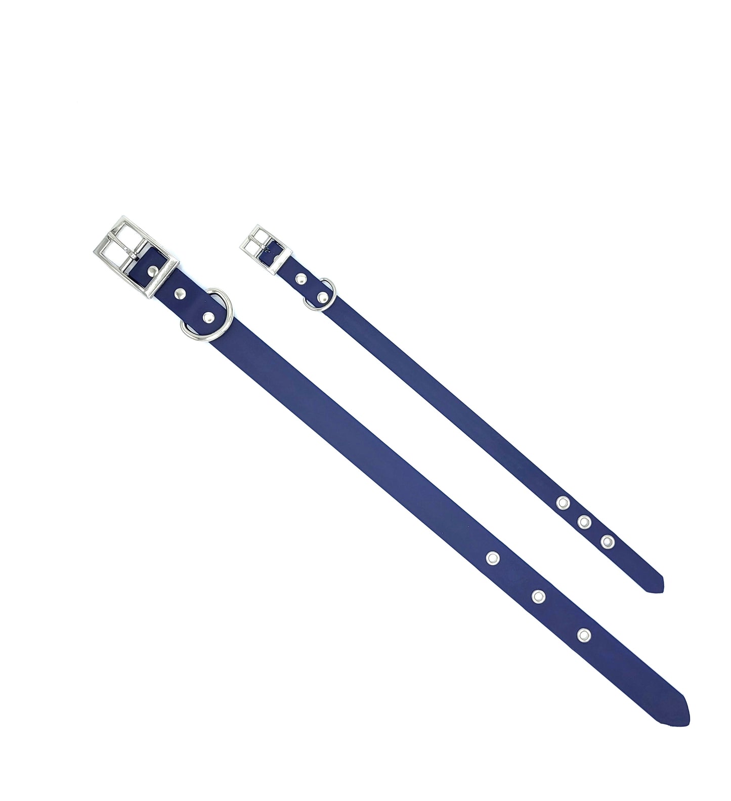 Collier stylé pour petit et grand chien réglable bleu de french caramelle