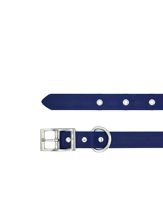 Collier stylé pour petit et grand chien réglable bleu de french caramelle