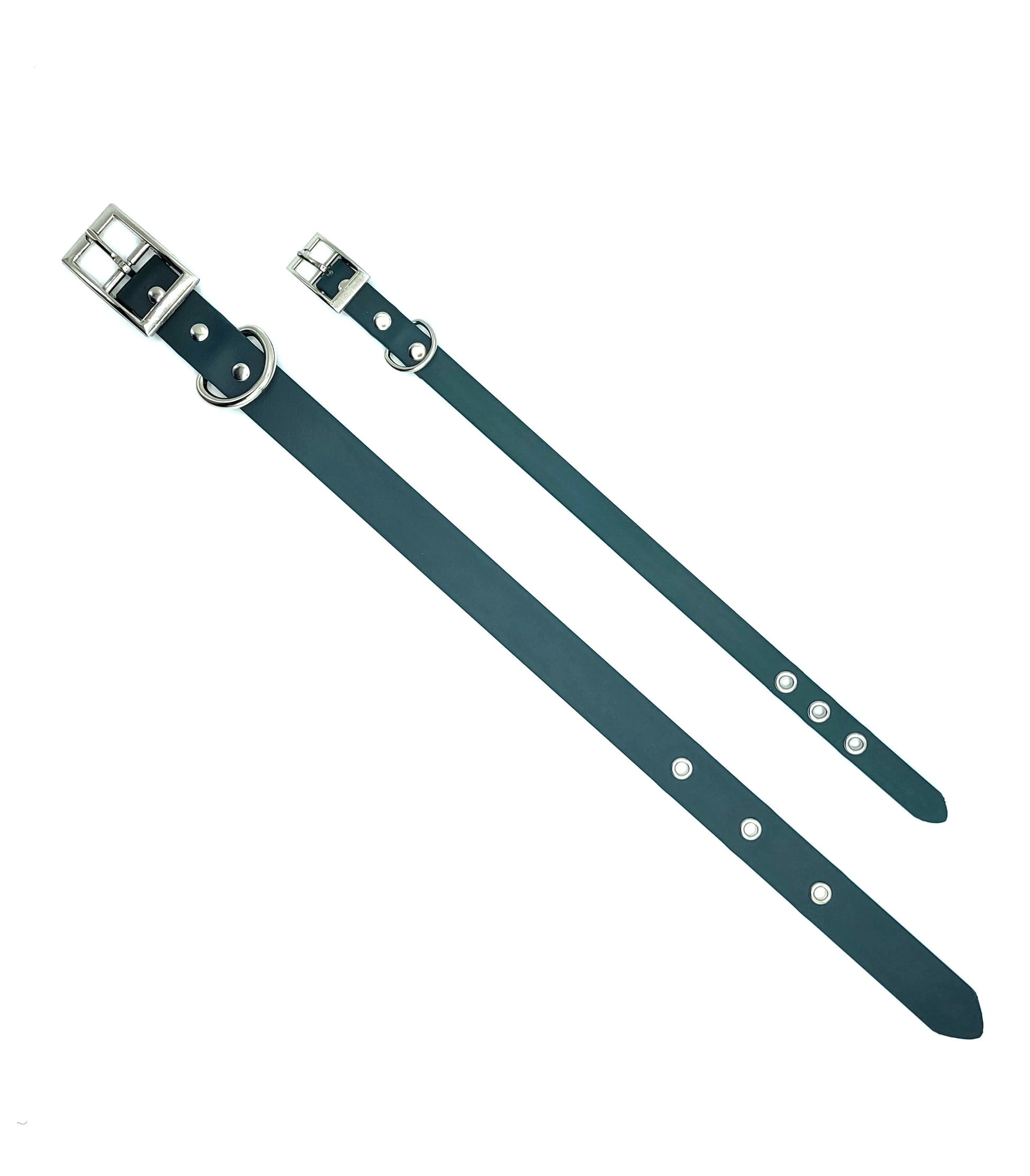 Collier stylé pour petit et grand chien réglable vert foncé de french caramelle