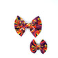 Noeud papillon stylé pour petit et grand chien orange, violet et jaune de french caramelle collection verdoyant-violet